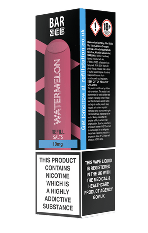 Bar Ice Nicotine Salts - Watermelon 10 Pack