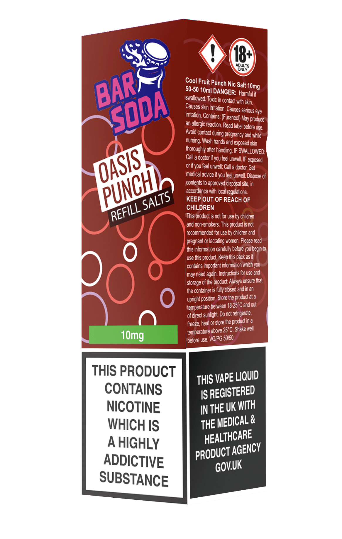 Bar Soda Nicotine Salts - Oasis Punch