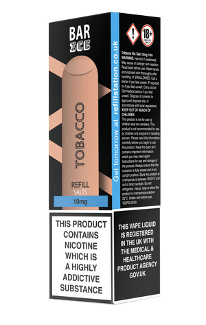 Bar Ice Nicotine Salts - Tobacco 10 Pack