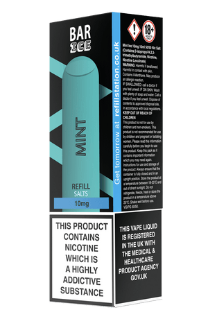 Bar Ice Nicotine Salts - Mint 10 Pack