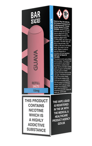Bar Ice Nicotine Salts - Guava 10 pack