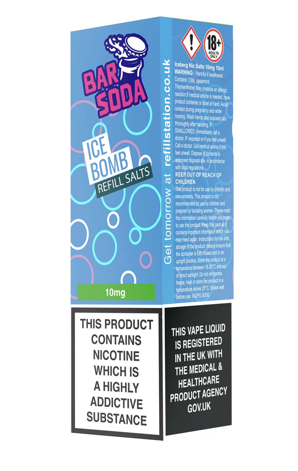 Bar Soda Nicotine Salts - Ice Bomb