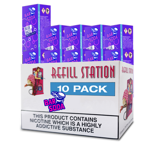 Bar Soda Nicotine Salts - Blue Razz 10 Pack