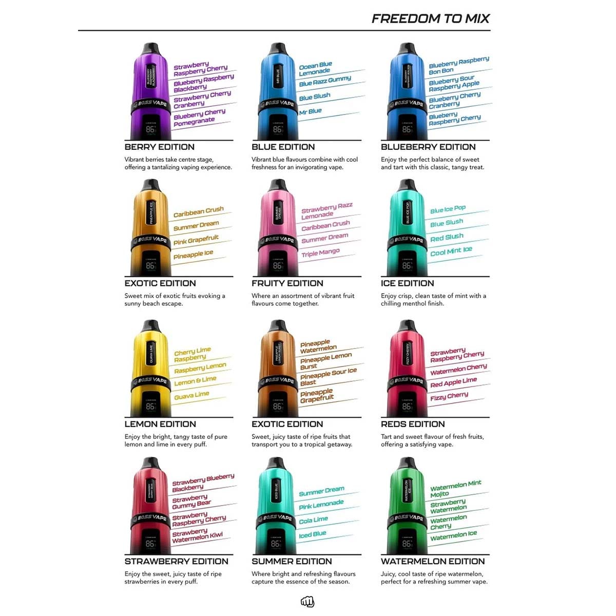 Boss Vape 3K Prefilled Vape - Refill Station Boss Vape 3K Prefilled Vape - Refill Station