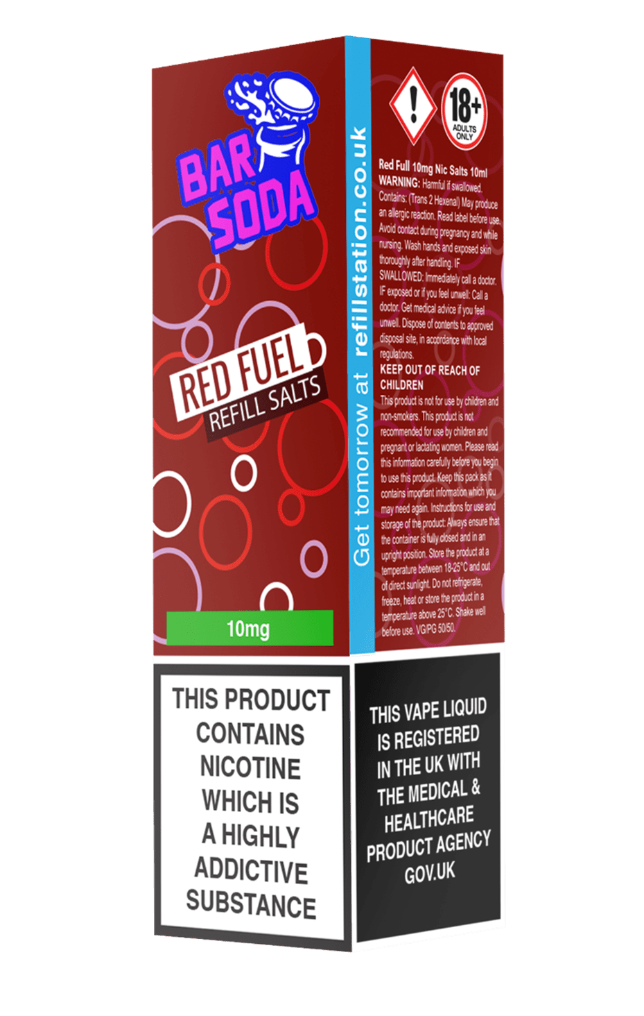 Bar Soda Nicotine Salts - Red Fuel 