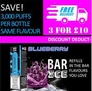 Bar Ice Nicotine Salts - Blueberry