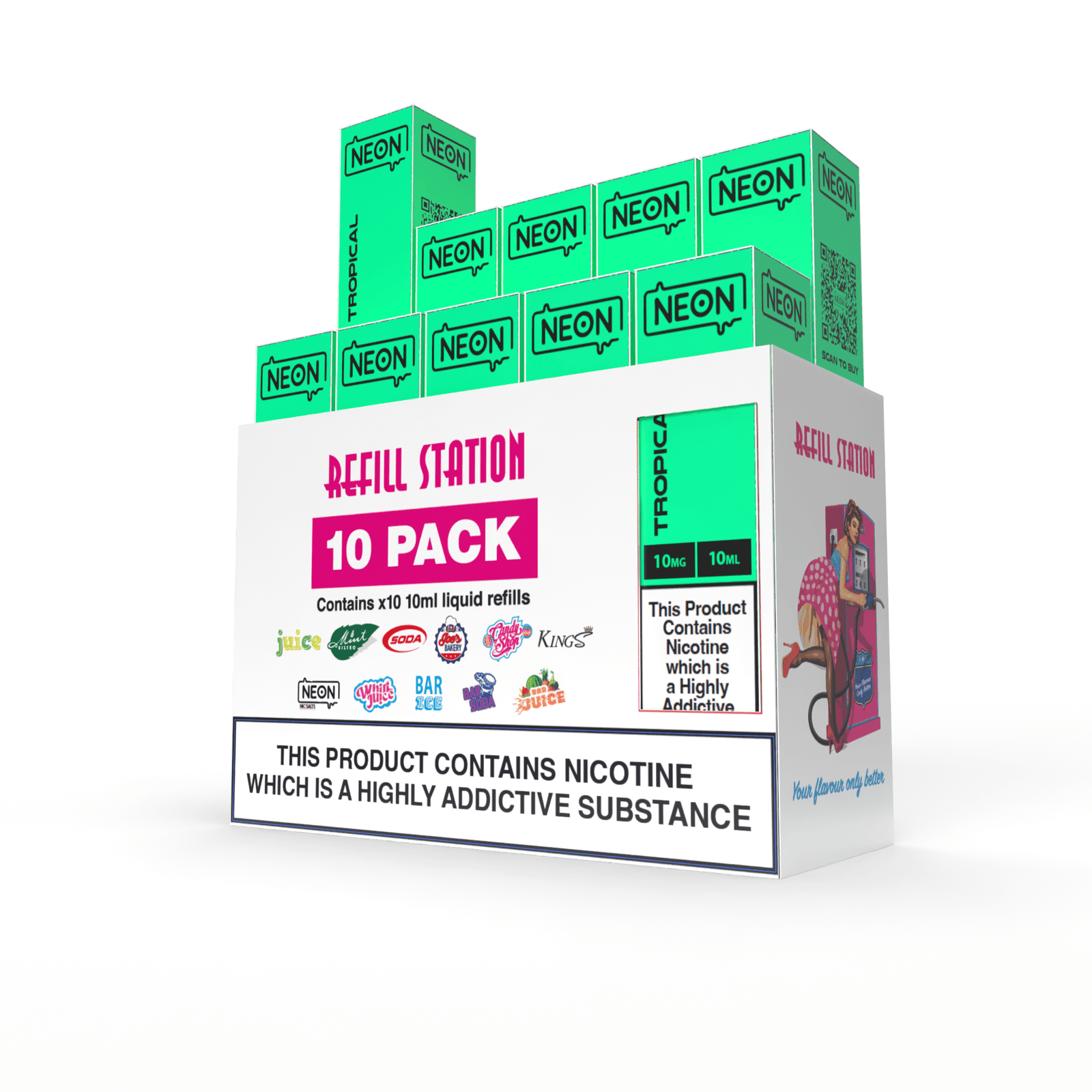 Neon -  Tropical 10 Pack