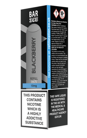 Bar Ice Nicotine Salts - Blackberry Any 3 for £10 Limited Offer