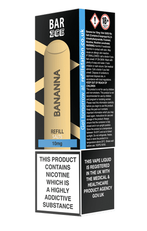 Bar Ice Nicotine Salts - Banana 10 Pack