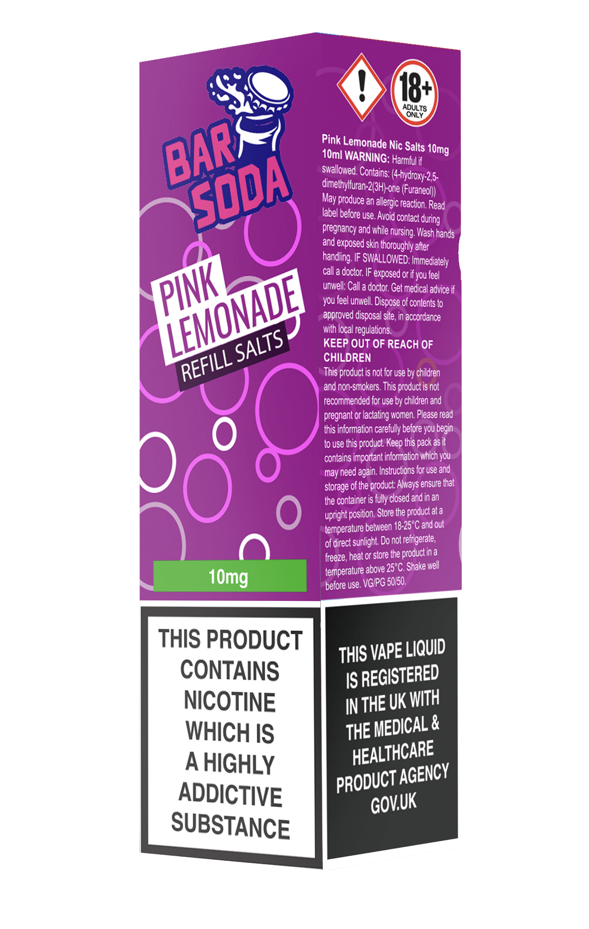 Bar Soda Nicotine Salts - Pink Lemonade
