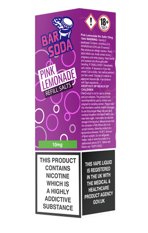 Bar Soda Nicotine Salts - Pink Lemonade