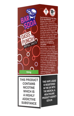 Bar Soda Nicotine Salts - Oasis Punch Any 3 for £10 Limited Offer