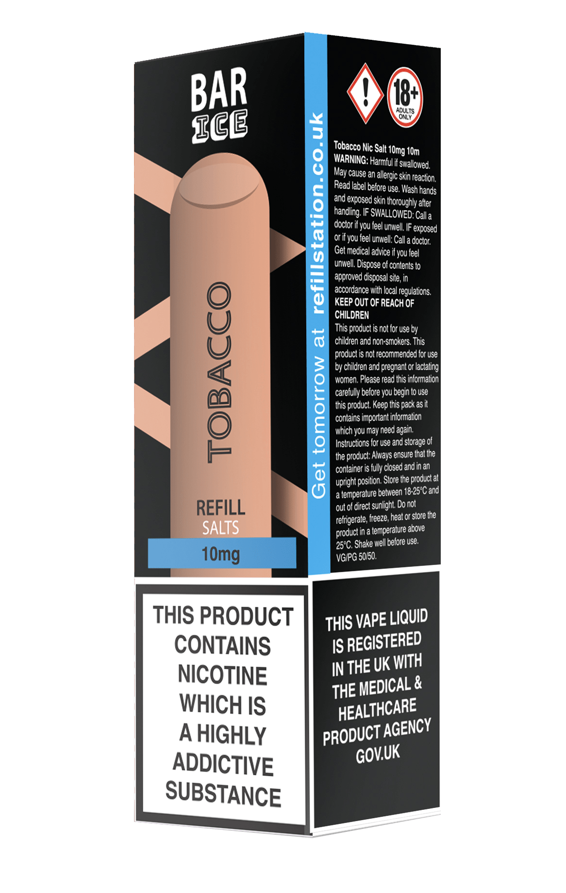 Bar Ice Nicotine Salts - Tobacco 