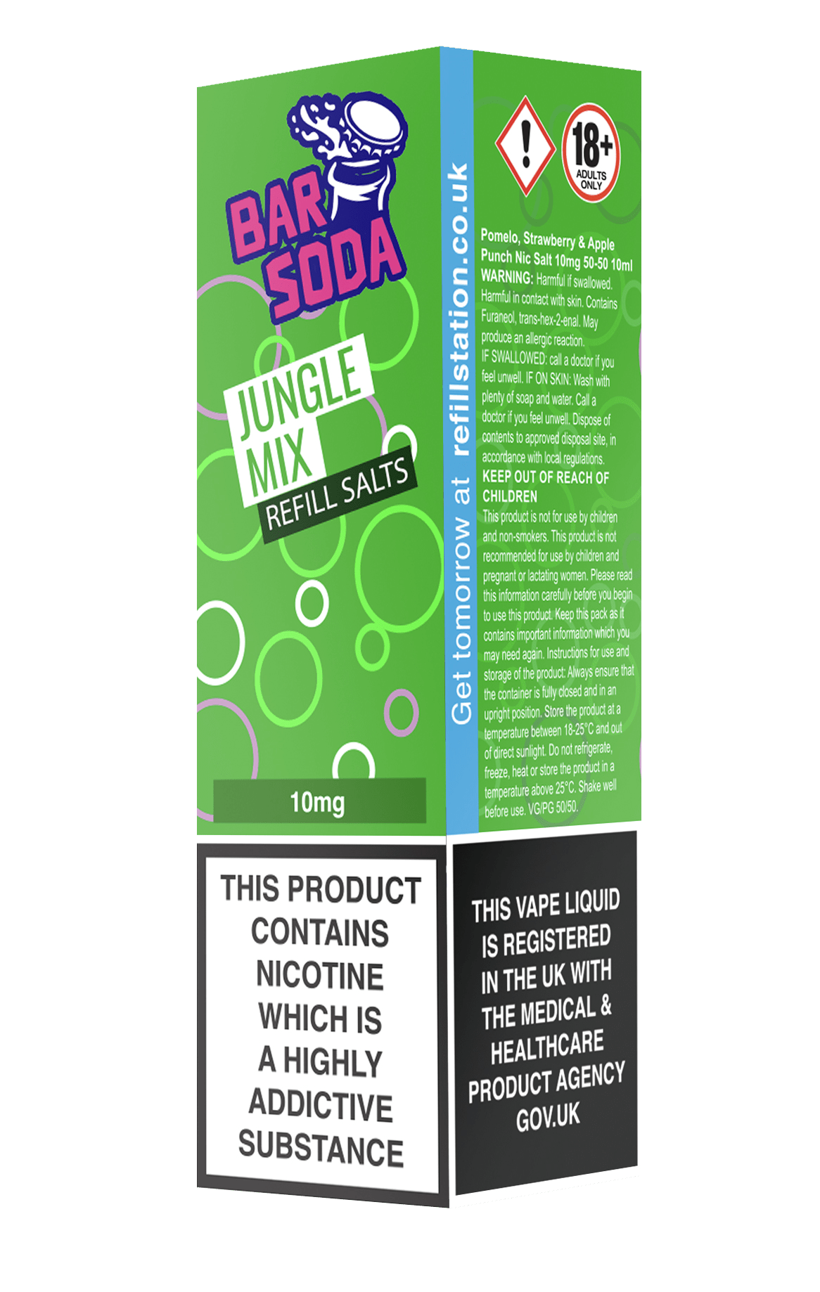 Bar Soda Nicotine Salts - Jungle Mix 10 Pack 