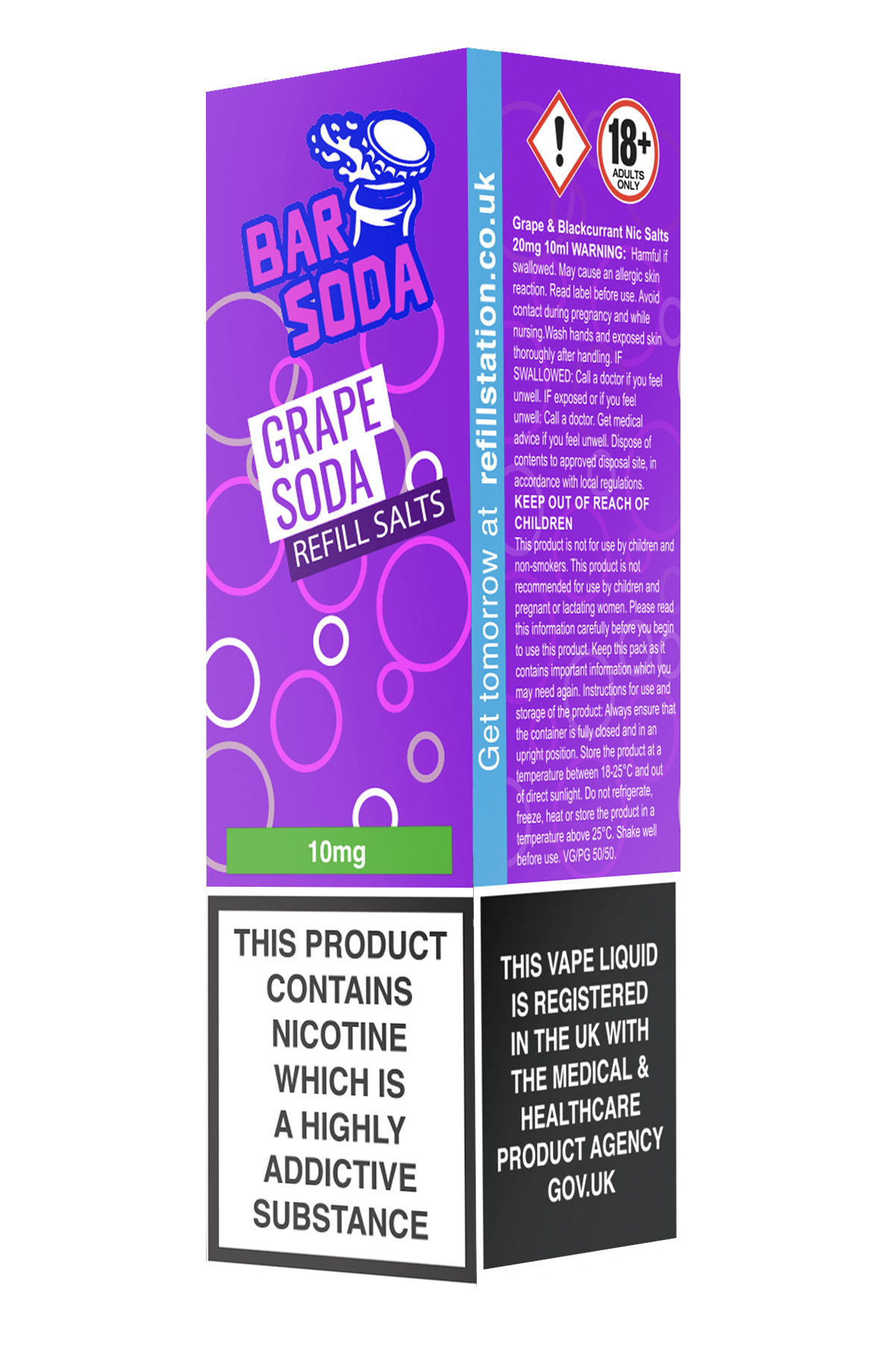 Bar Soda Nicotine Salts - Grape Soda 