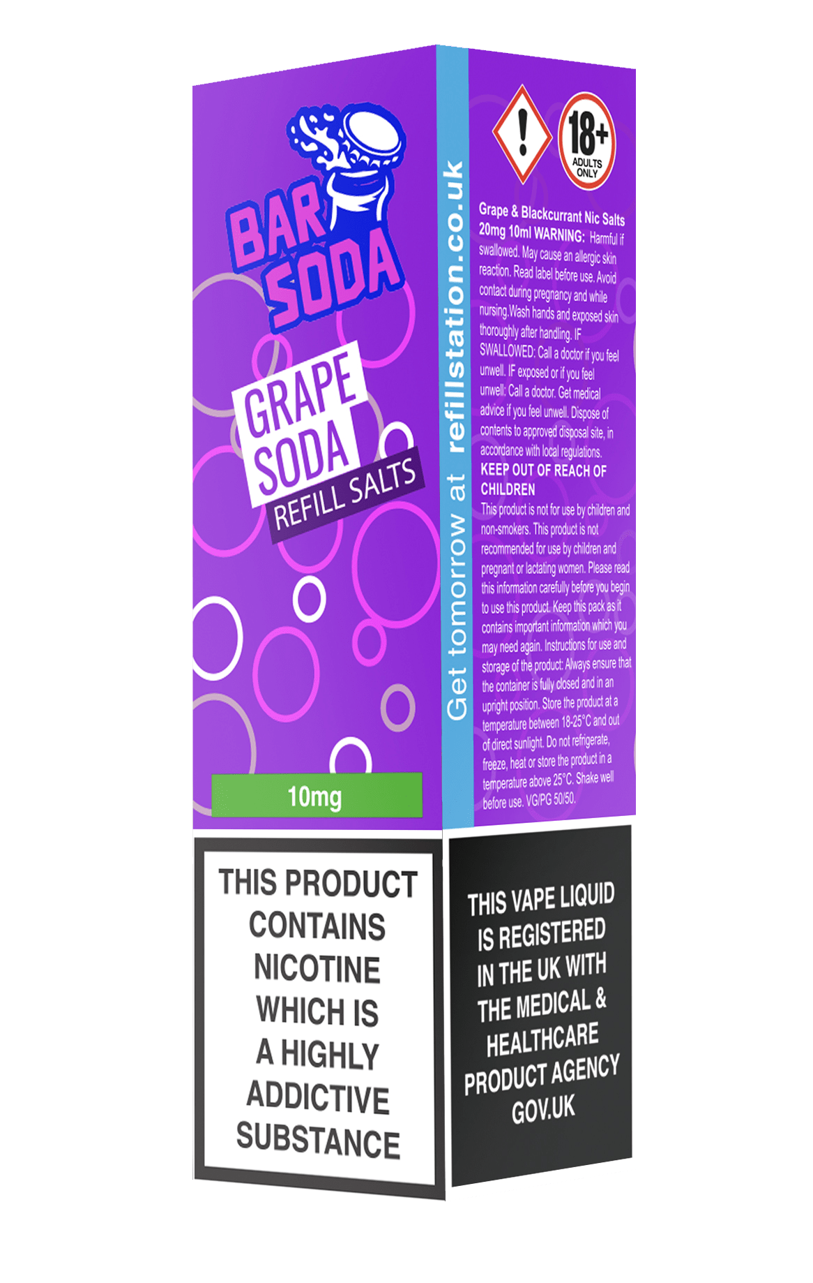 Bar Soda Nicotine Salts - Grape Soda