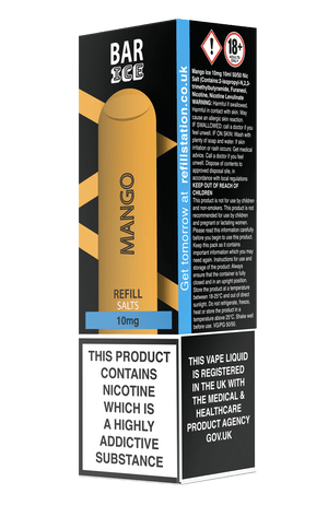 Bar Ice Nicotine Salts - Mango 10 Pack