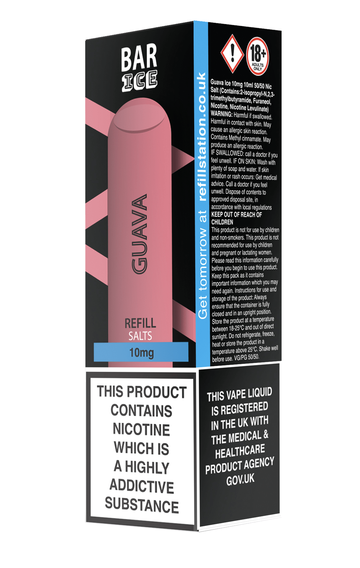Bar Ice Nicotine Salts - Guava 10 pack 