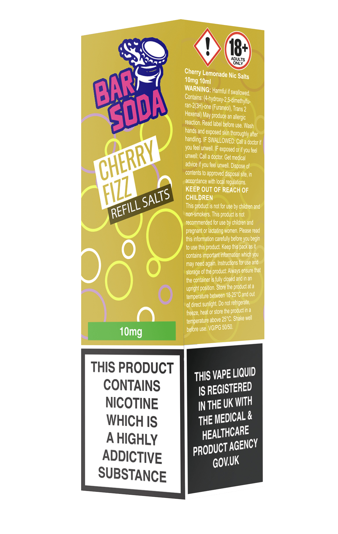 Bar Soda Nicotine Salts - Cherry Fizz 