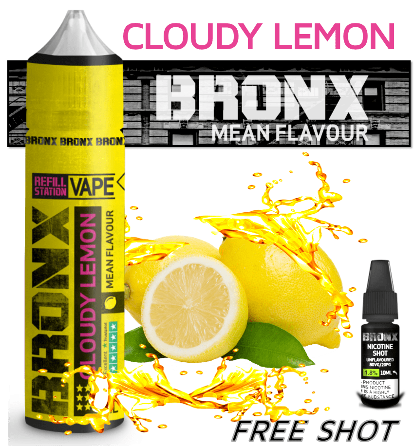 Bronx Cloudy Lemonade with Free Nicotine Shot 