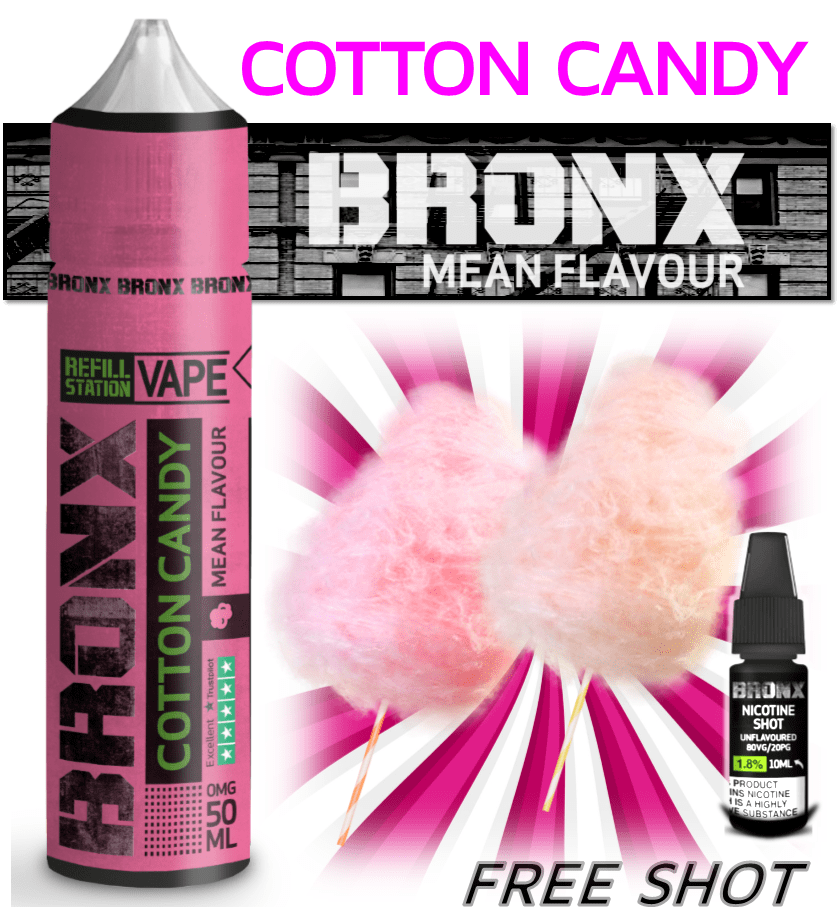 Bronx Cotton Candy with Free Nicotine Shot