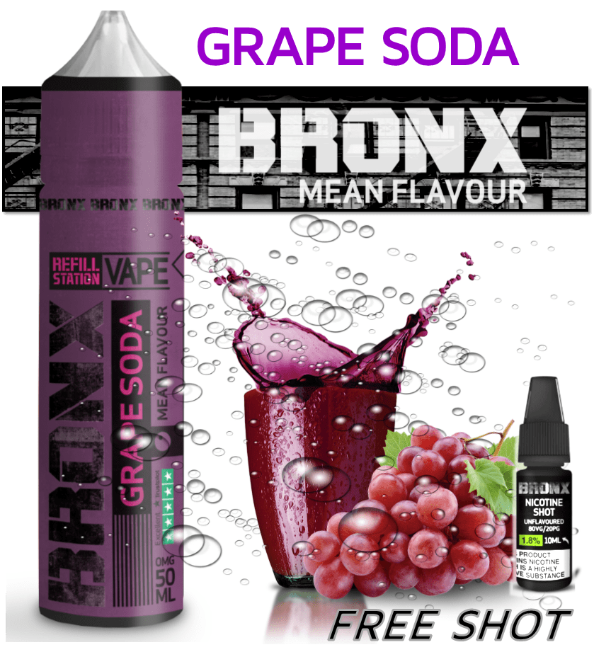 Bronx Grape Soda with Free Nicotine Shot 
