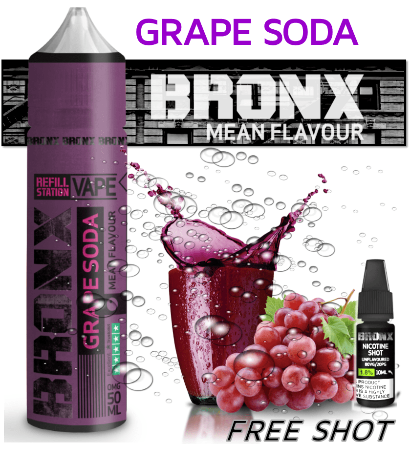 Bronx Grape Soda with Free Nicotine Shot