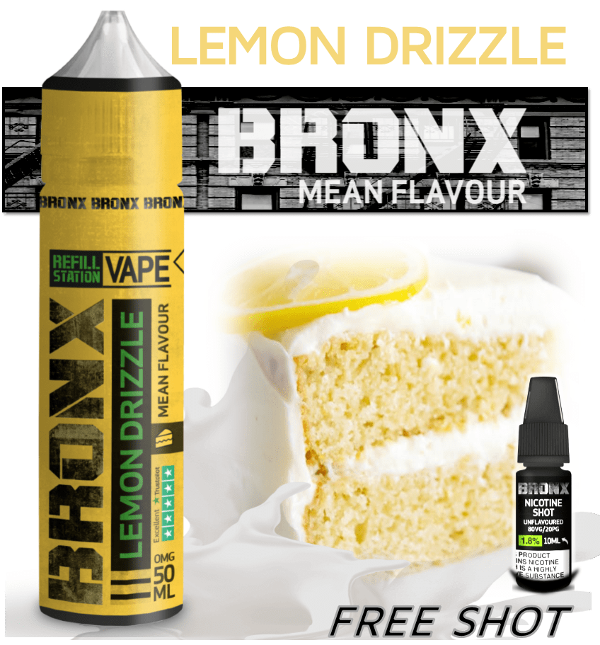 Bronx Lemon Drizzle with Free Nicotine Shot 