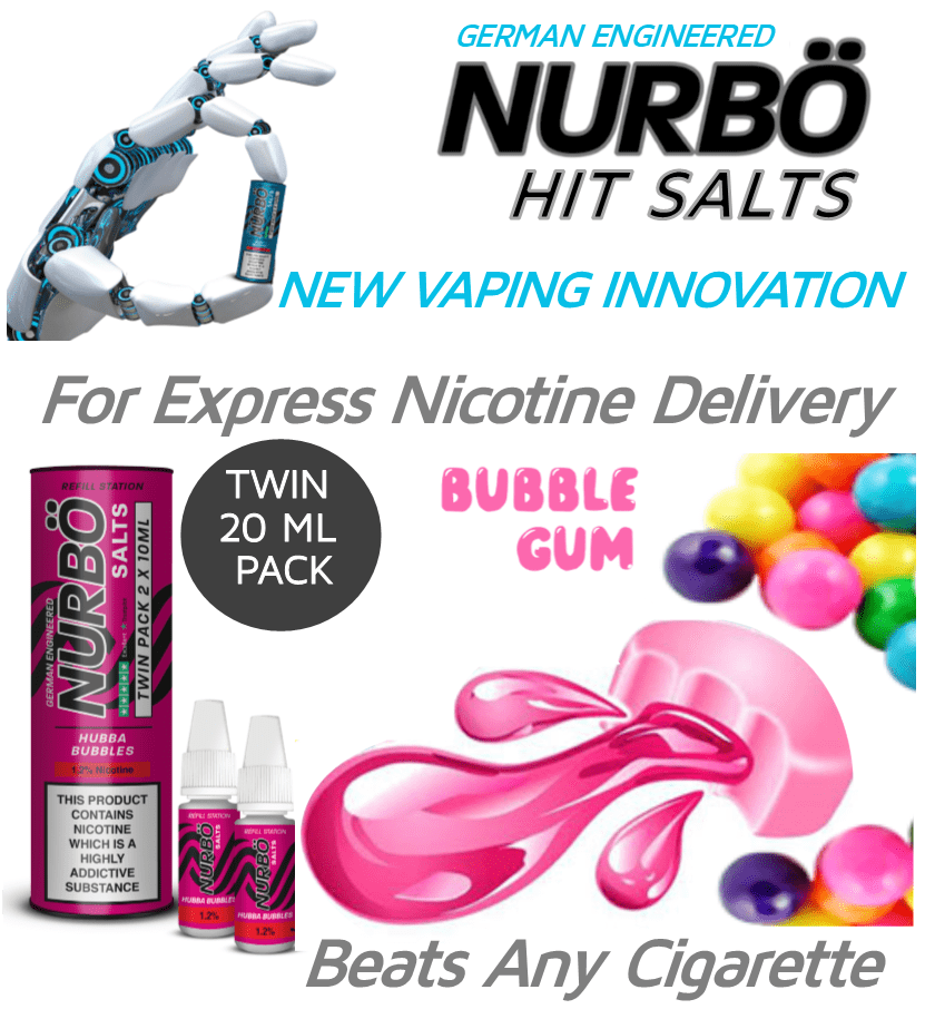 NURBÖ Twin Pack Nicotine Salts Hubba Bubbles 