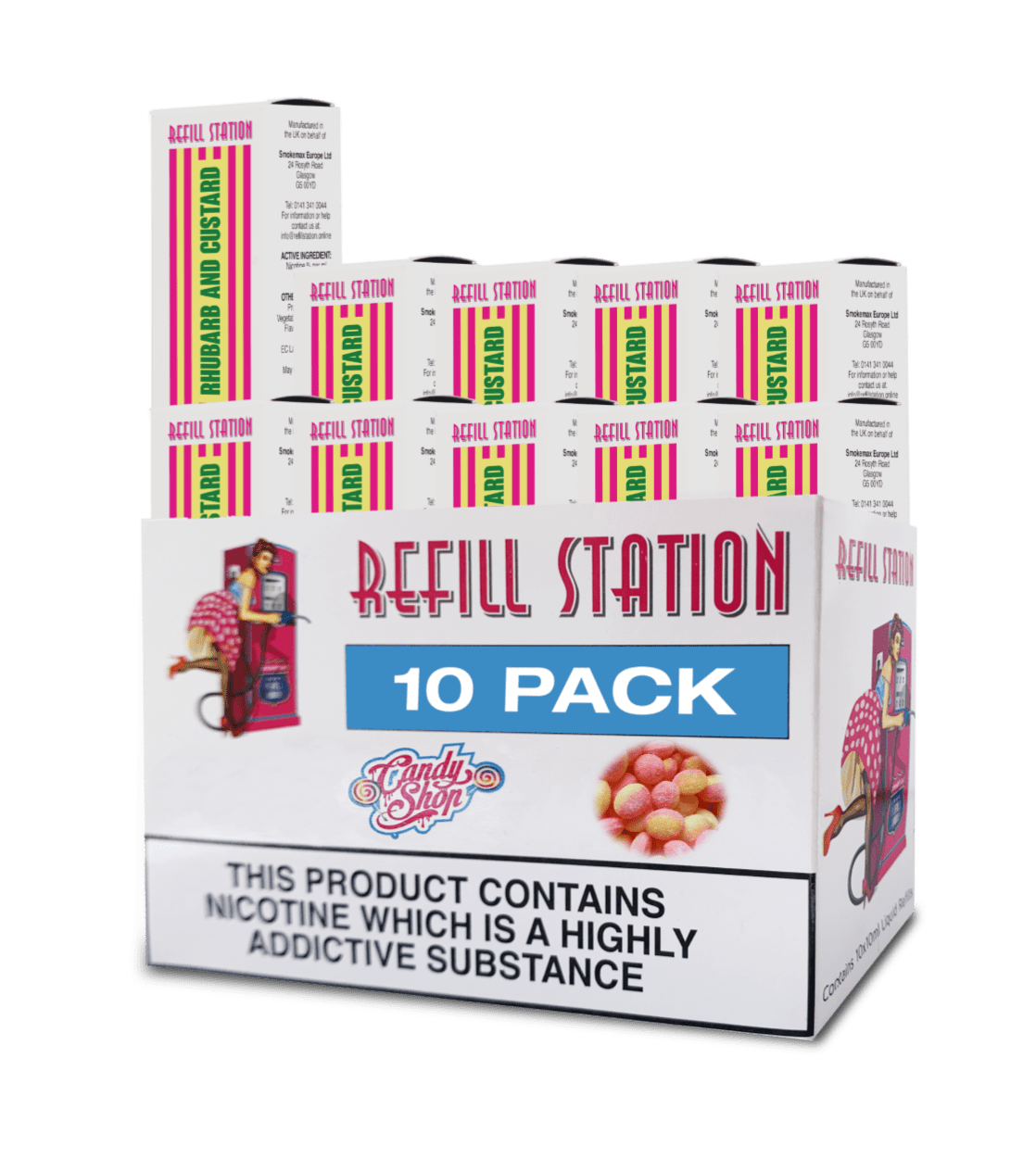 Rhubarb & Custard 10 Pack 