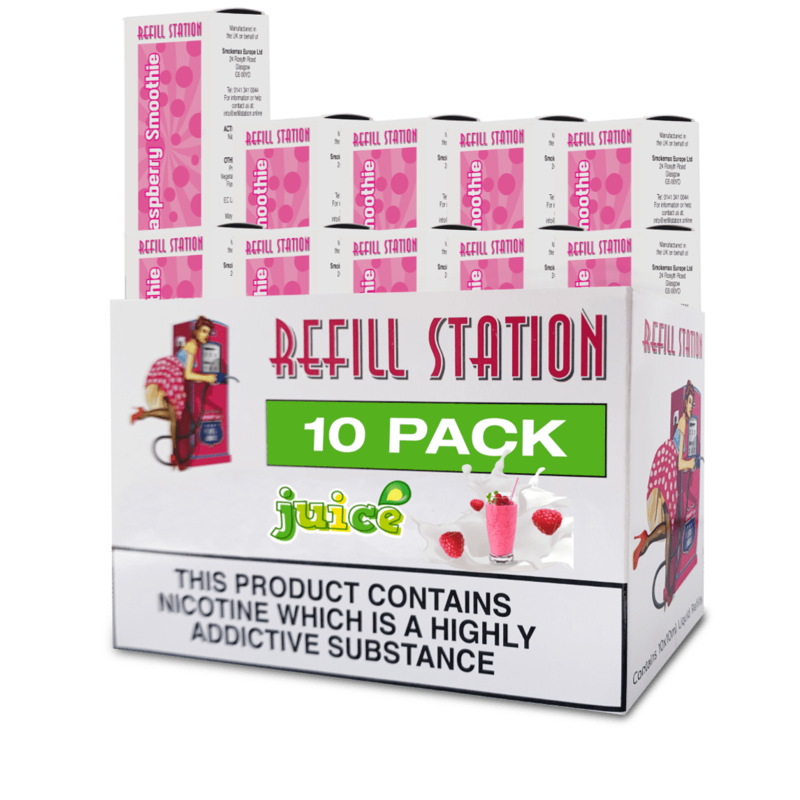 Raspberry Smoothie 10 Pack 
