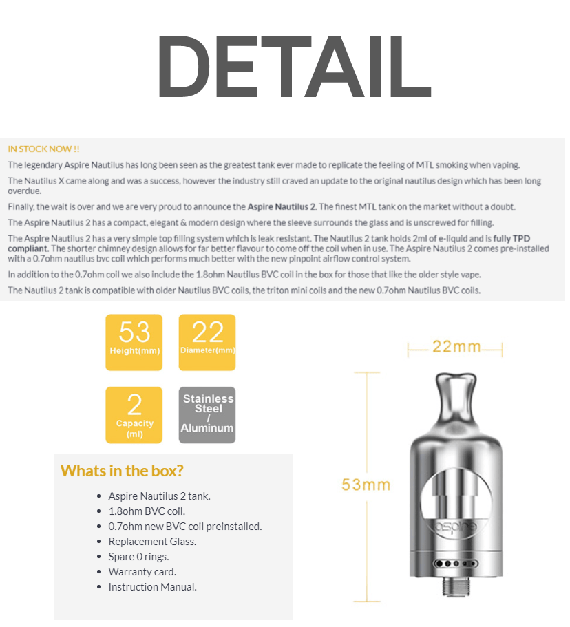 Aspire Nautilus 2 Tank 