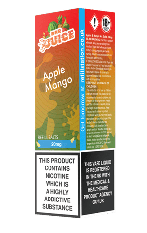 Bar Juice Nicotine Salts - Apple Mango Any 3 for £10 Limited Offer