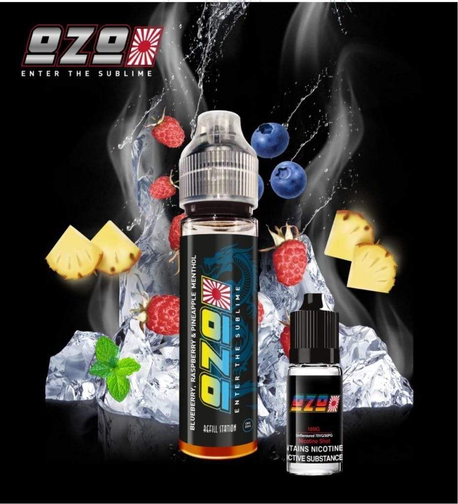 OZO Blueberry Raspberry Pineapple Menthol 6 Pack 