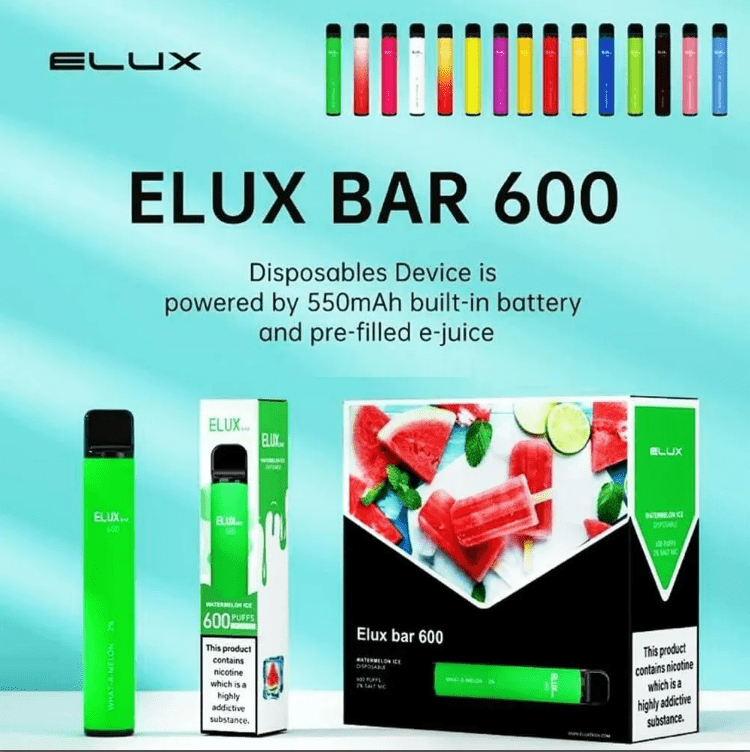 Elux Bar 600 Disposable Vape Box of 10