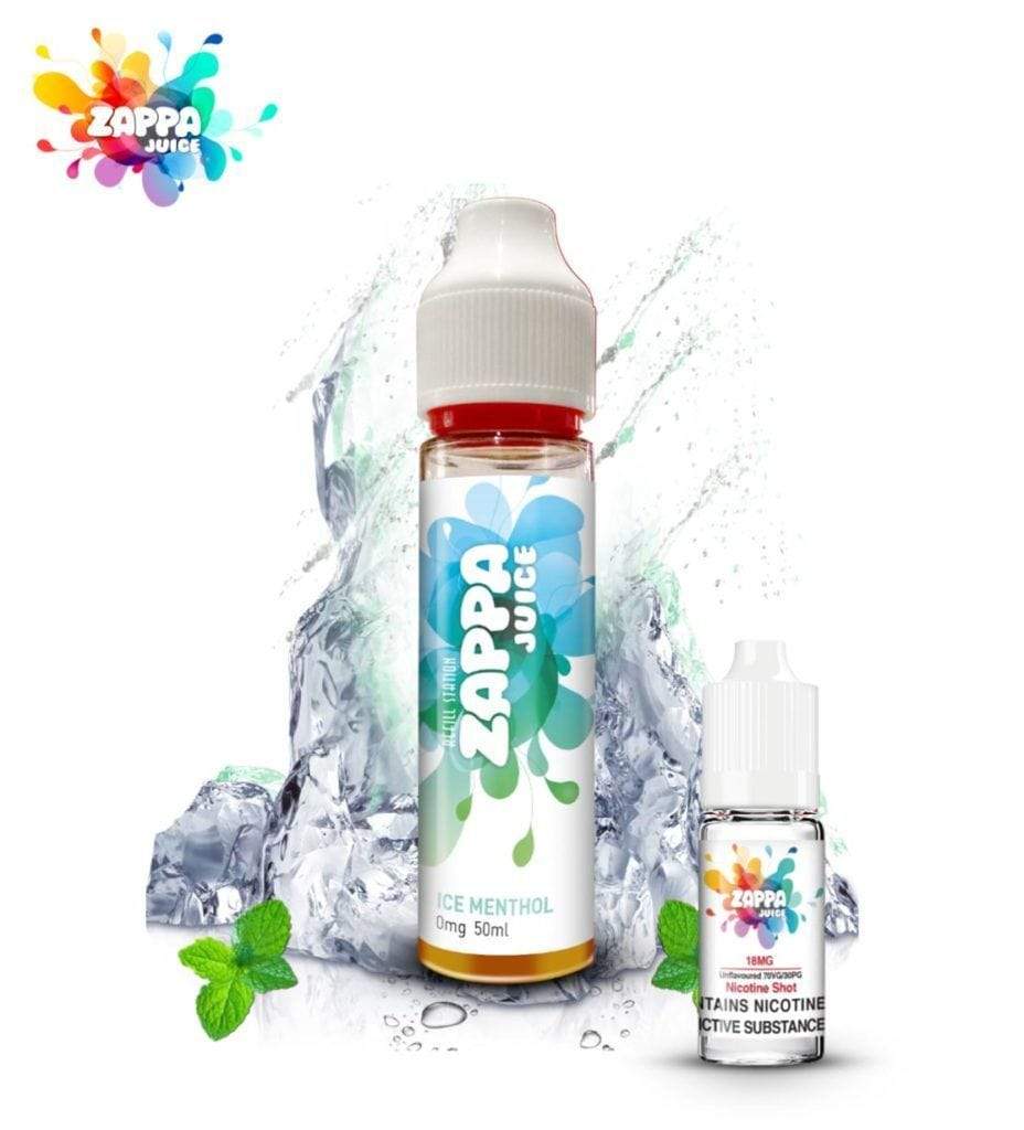 Zappa Juice Ice Menthol with Free Nicotine Shot 