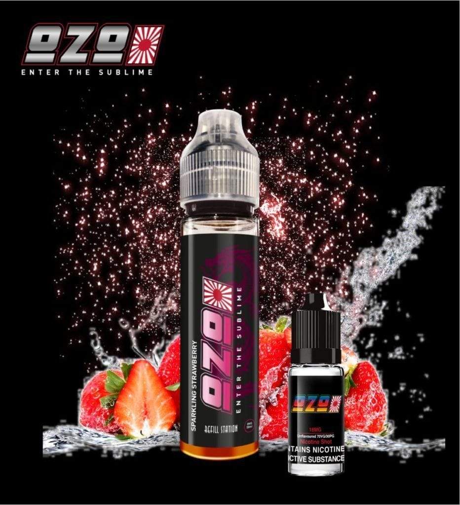OZO Sparkling Strawberry with Free Nicotine Shot