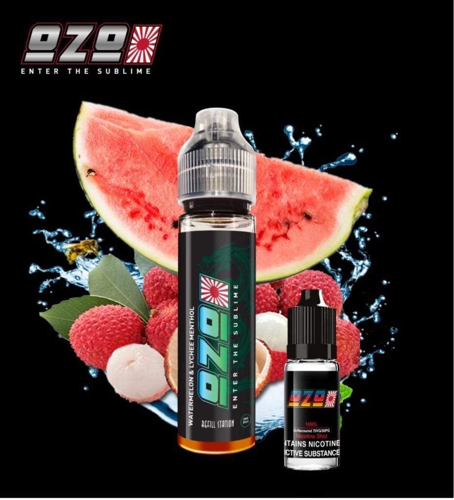OZO Watermelon & Lychee Menthol with Free Nicotine Shot - Refill Station OZO Watermelon & Lychee Menthol with Free Nicotine Shot - Refill Station