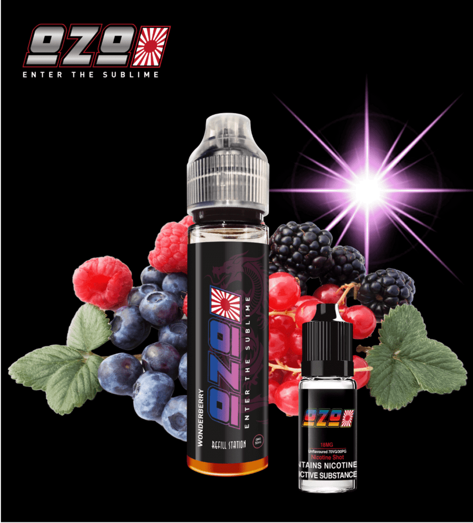 OZO Wonder Berry with Free Nicotine Shot - Refill Station